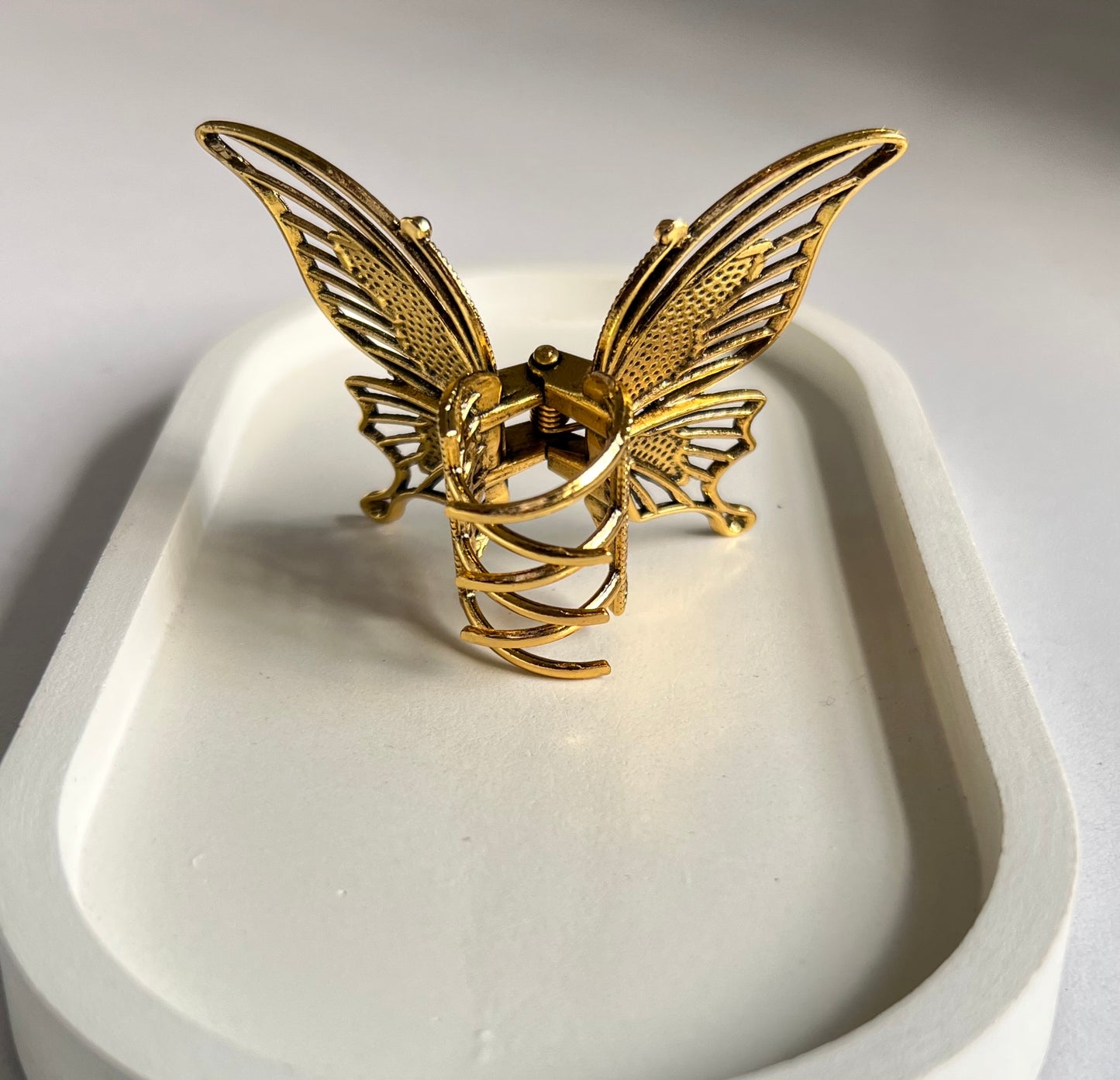 Butterfly Wings Hair Clip - Gold