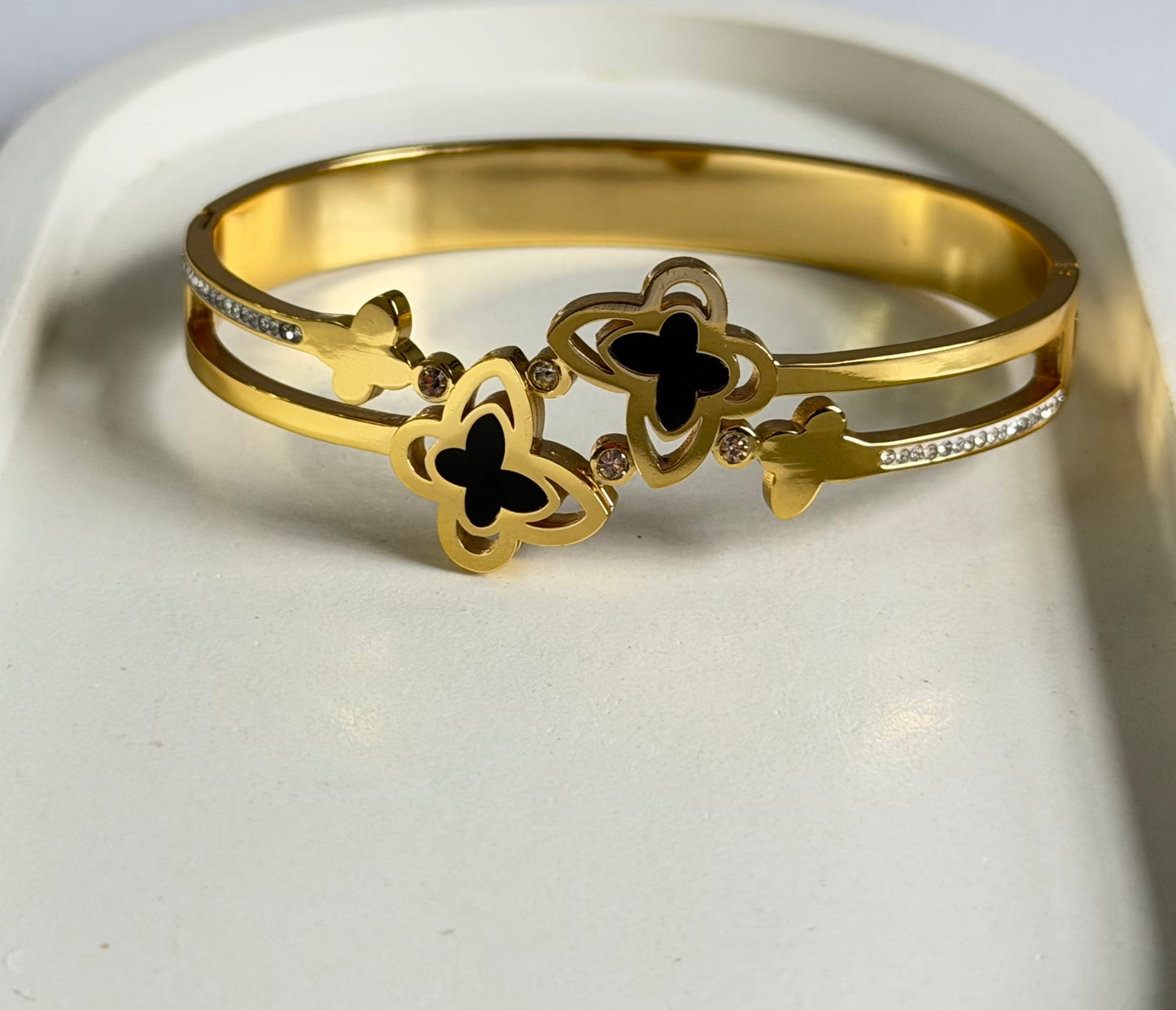 Butterfly Garden Anti-Tarnish Kada Bracelet - Regular Size