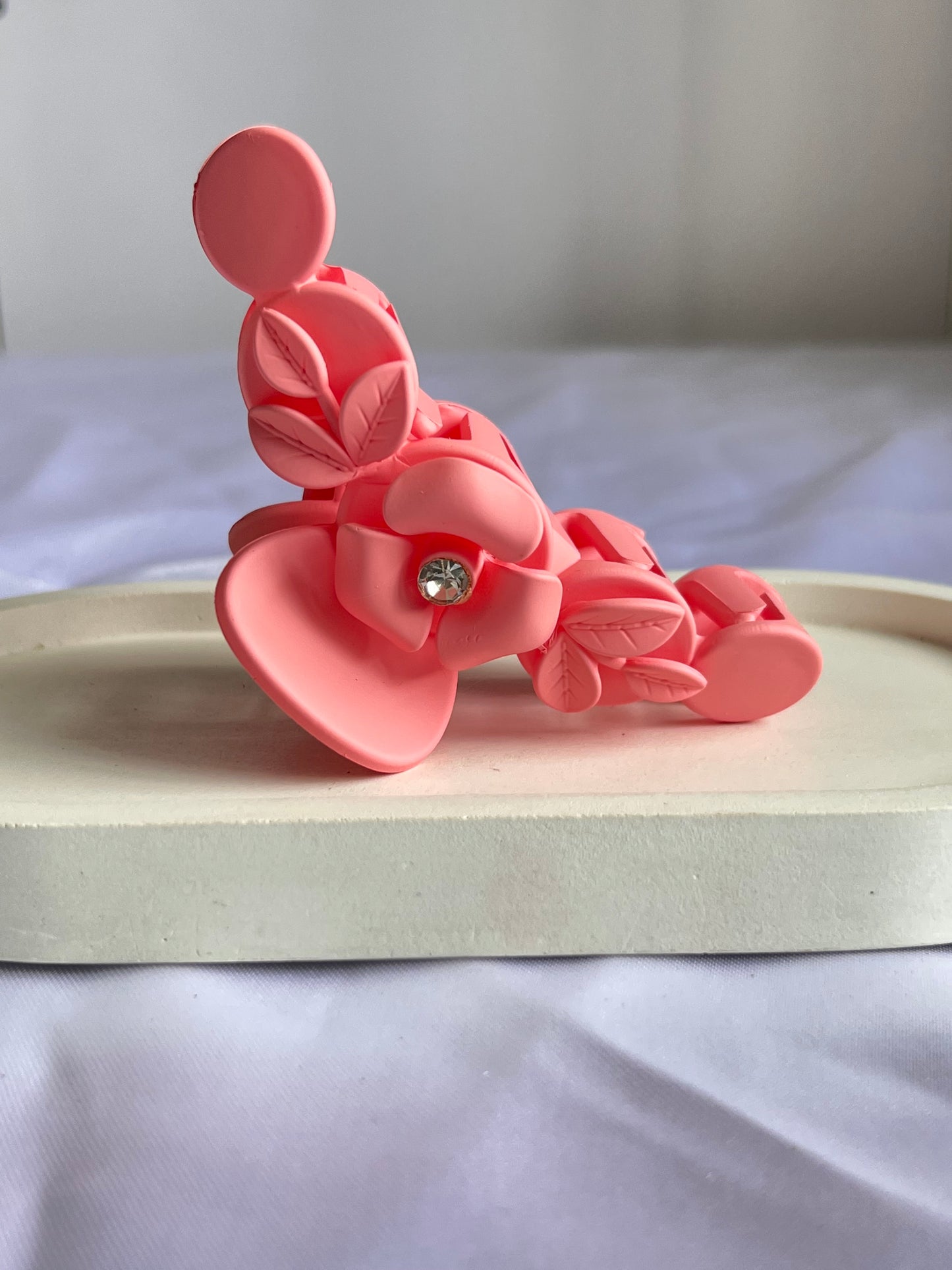 Floral Whisper Claw Clip - Blush Pink