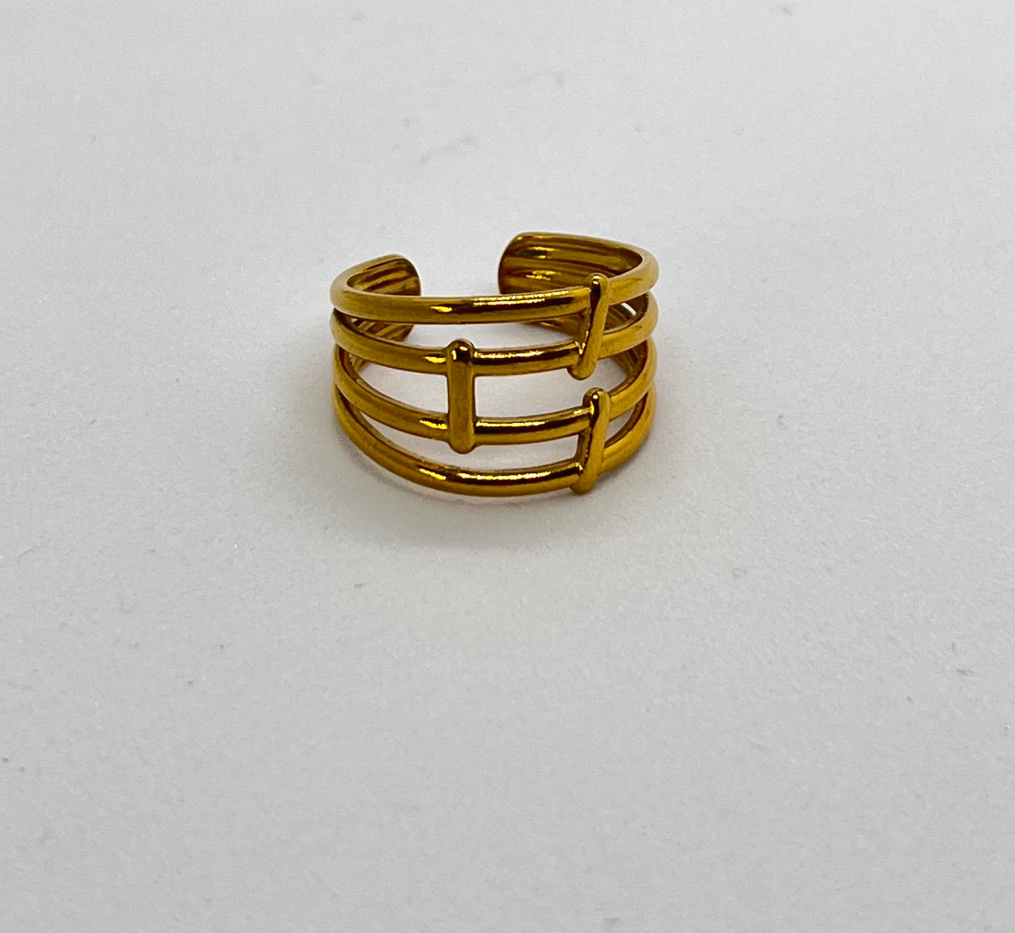 LuxeLine Anti-Tarnish Adjustable Finger Ring