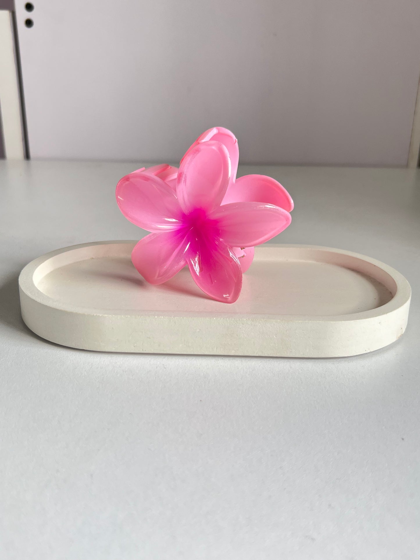 Flora Lock Claw Clip- Pink