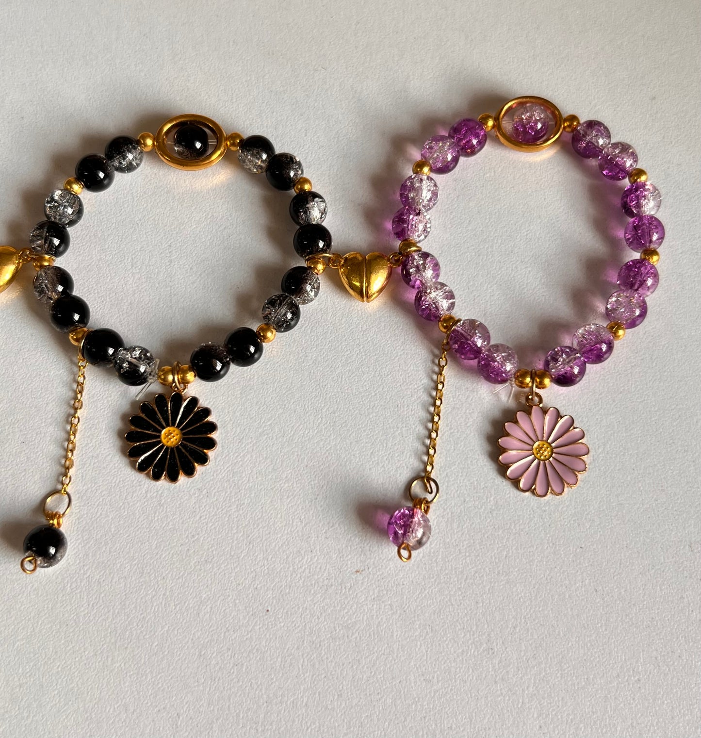Triple Aura Magnetic Heart Best Friends Bracelet - Set of 3