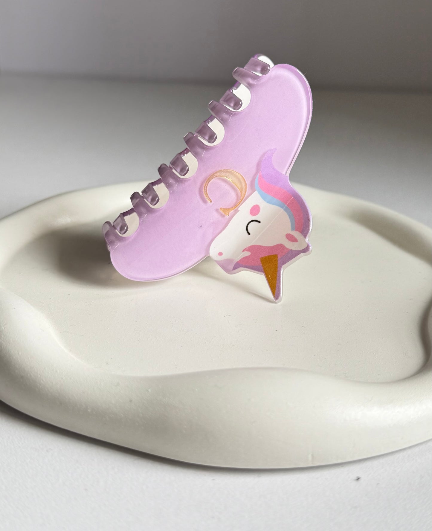 Aesthetic Pink Unicorn Claw Clip