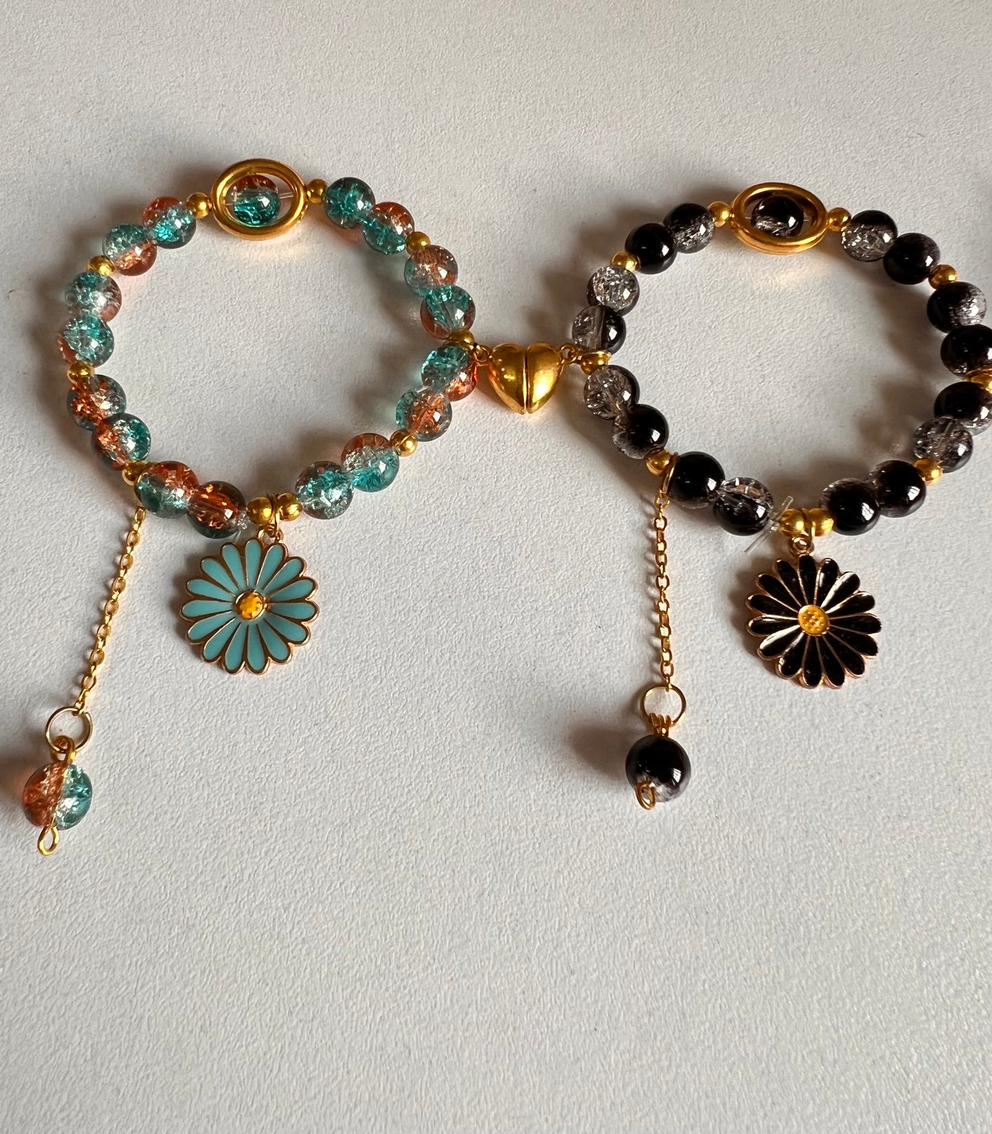 Triple Aura Magnetic Heart Best Friends Bracelet - Set of 3