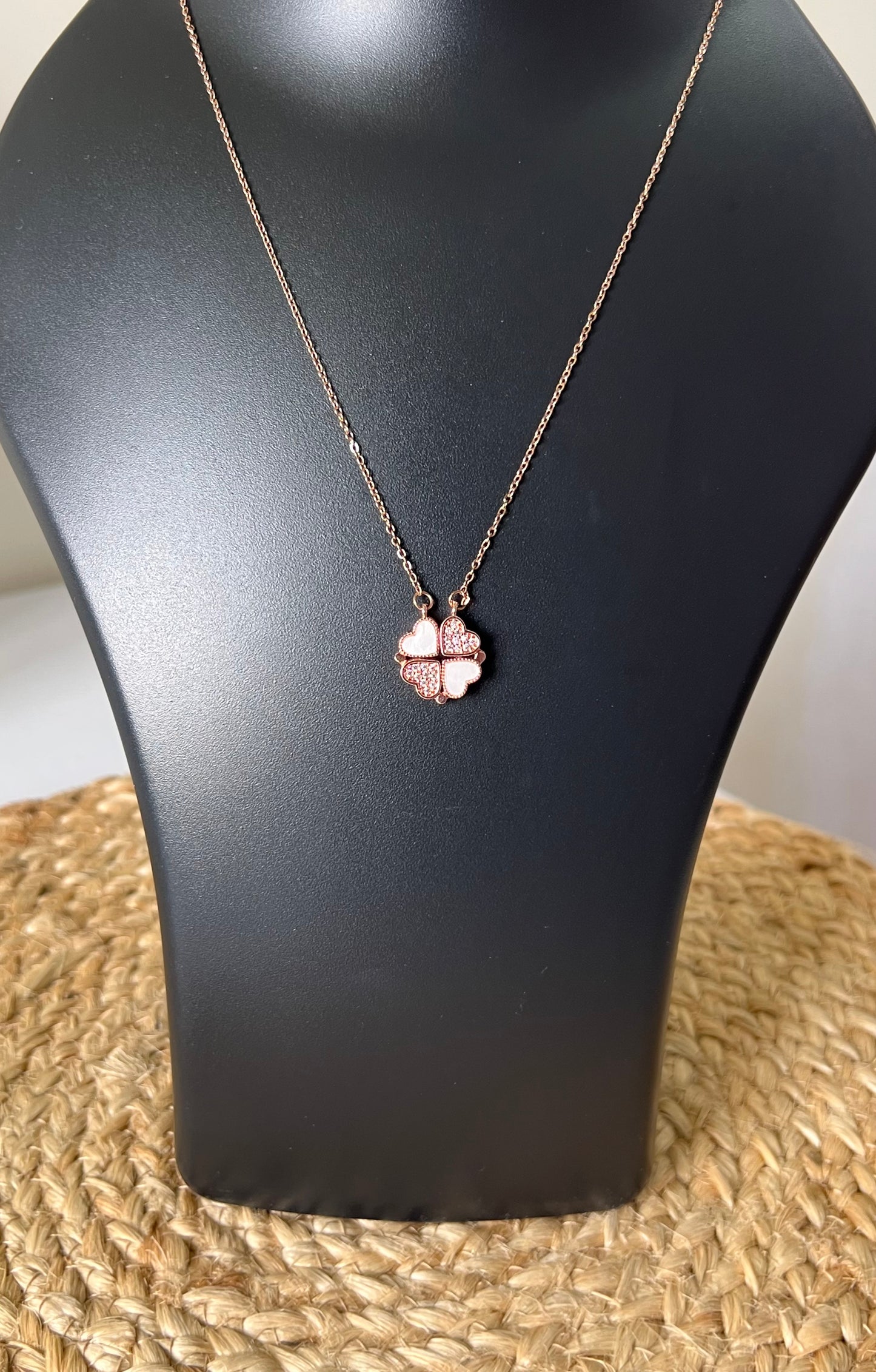 Twilight Rose Magnetic Heart Anti-Tarnish Neck Chain