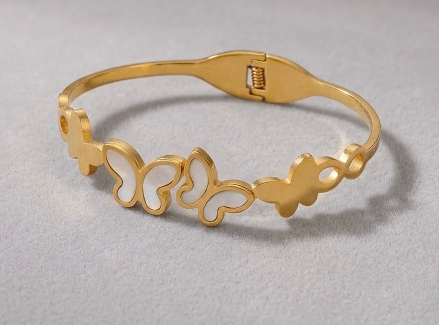 Enchanted Flutter Anti Tarnish Kada Bracelet - Regular Size