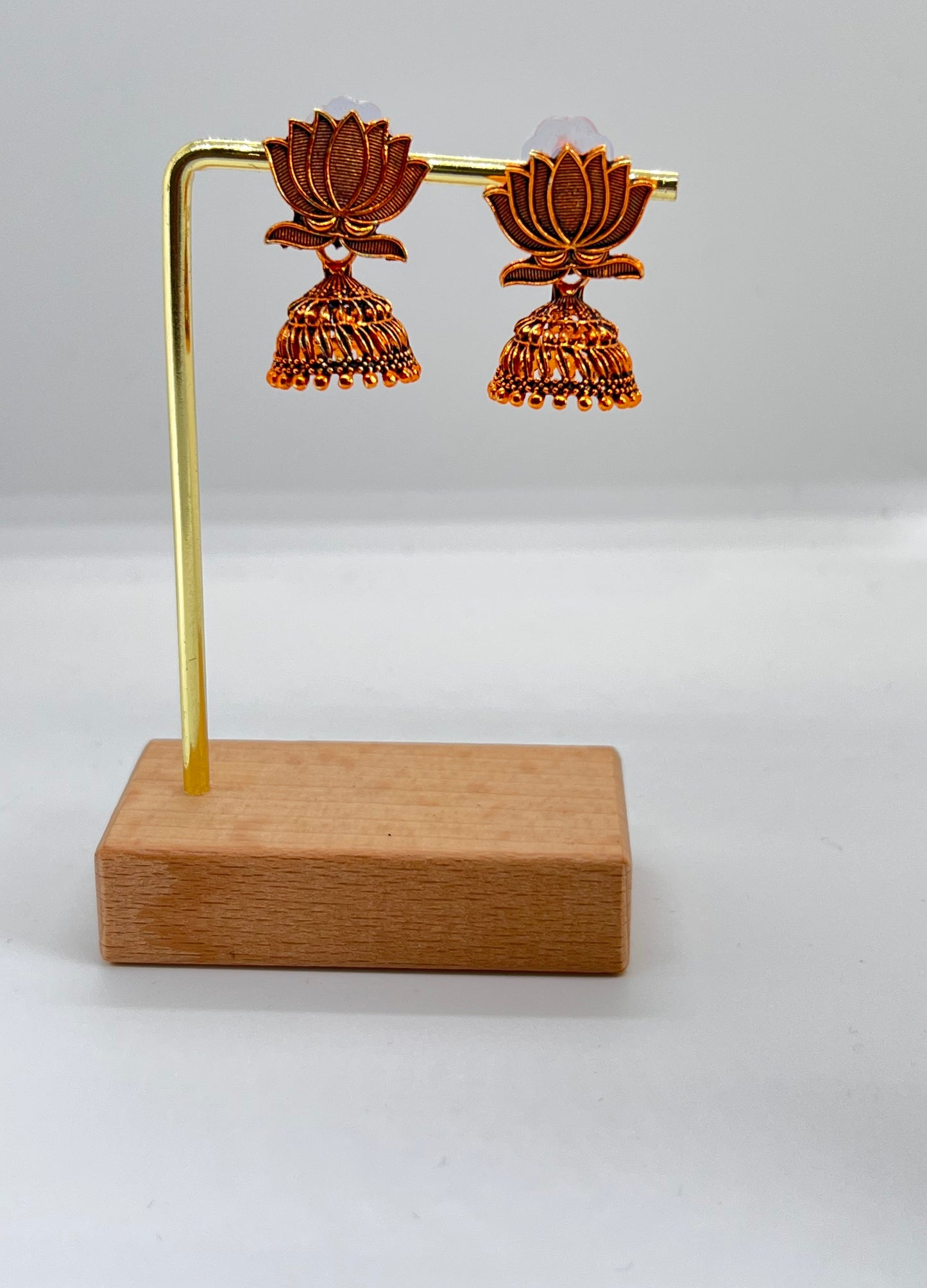 Auric Lotus Jhuma Earrings