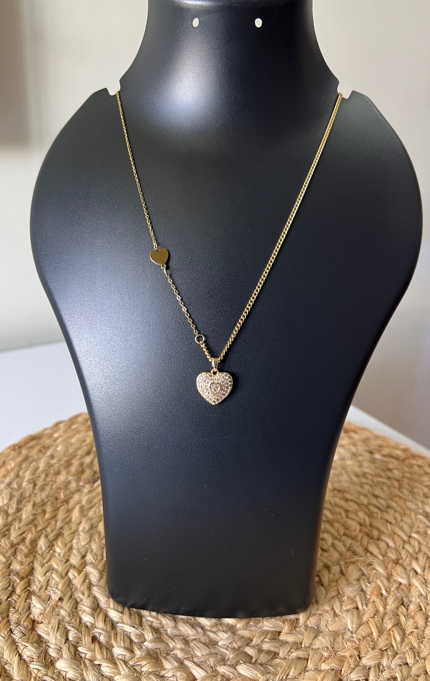 Twin Hearts Anti- Tarnish Neck Chain