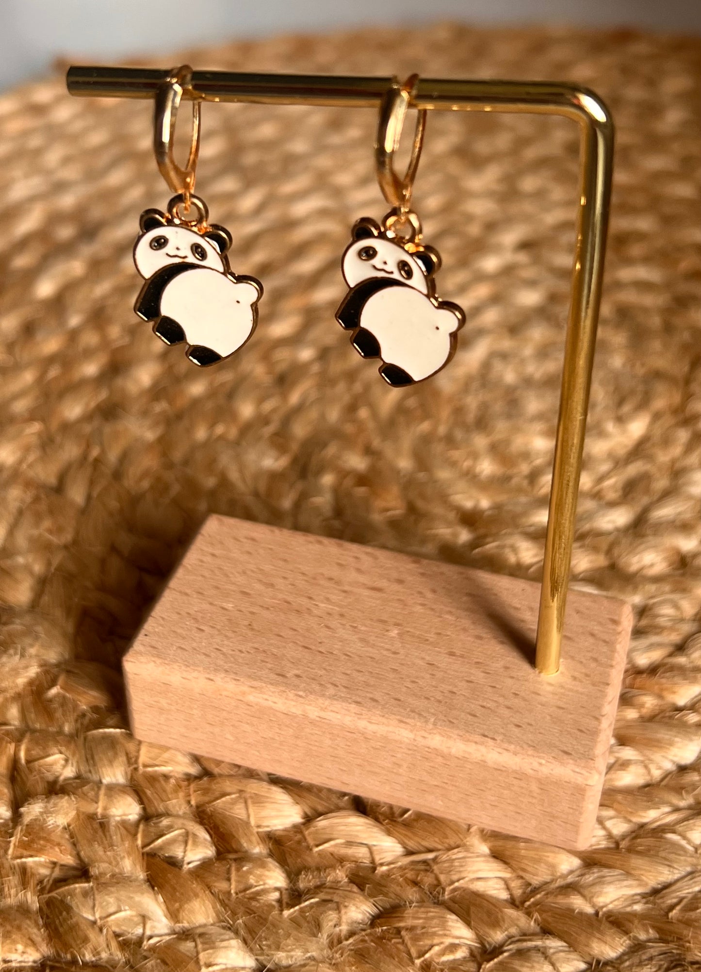 Cute Panda Hoops Earrings - Style 2