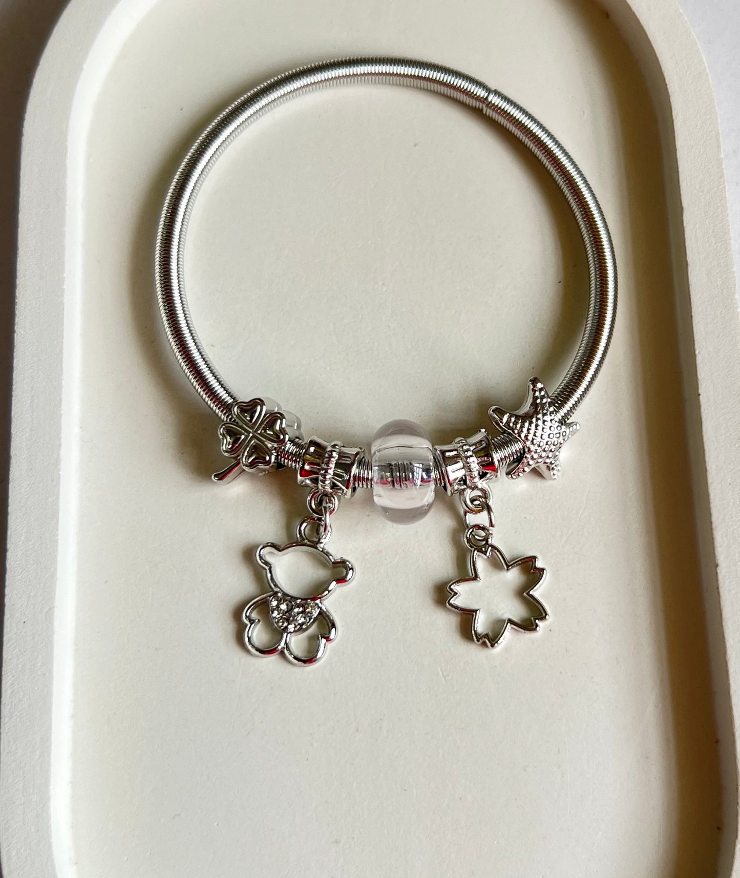 Teddy’s Garden Pandora Style Charm Bracelet
