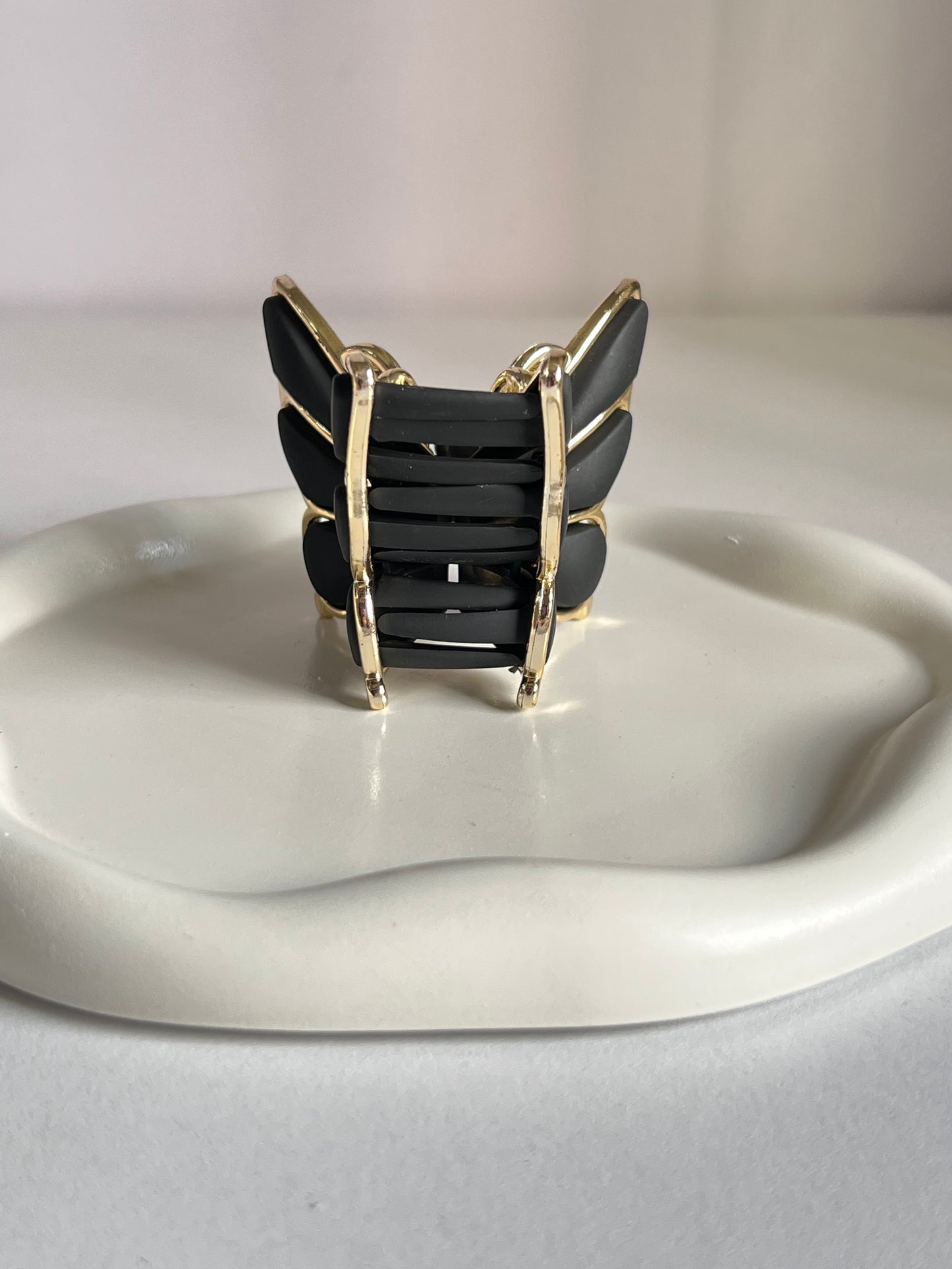Luxe Flutter Butterfly Claw Clip - Black