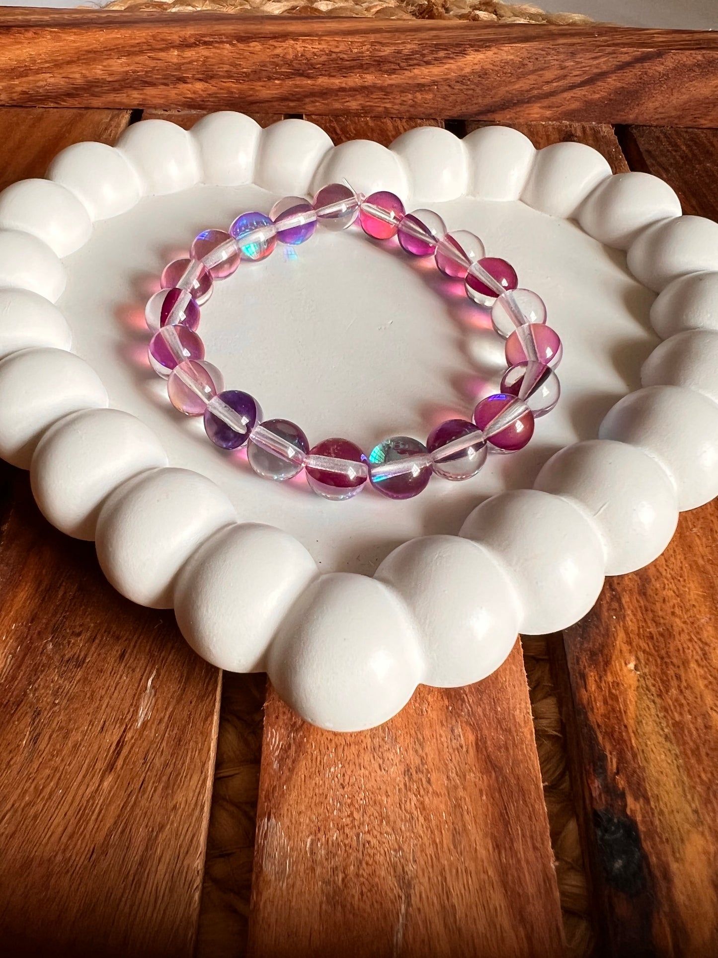 Purple Haze Aura Beads Bracelet