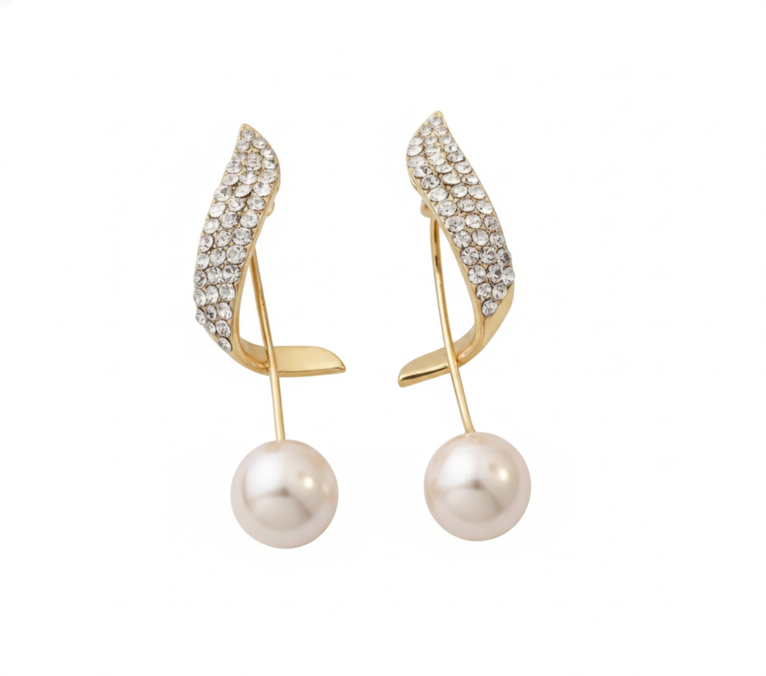 Korean Style Classic Pearl Drop Dangling Earrings