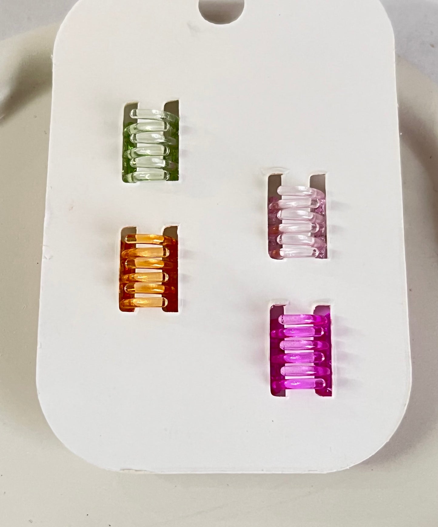 Rainbow Wings Mini Butterfly Combo Clips - ( Light Pink, Green, Dark Pink & Orange)