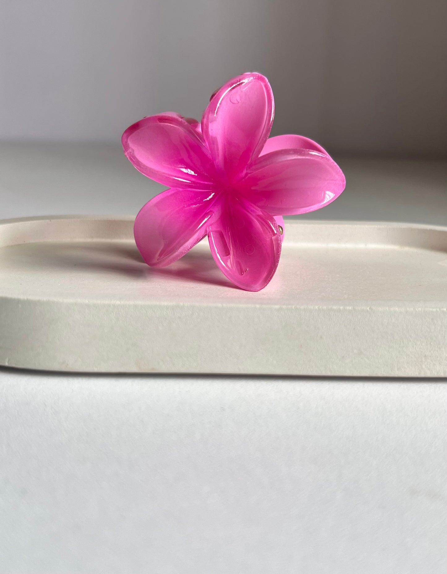 Blossom & Heart Mini Hair Clip Combo - Dark Pink