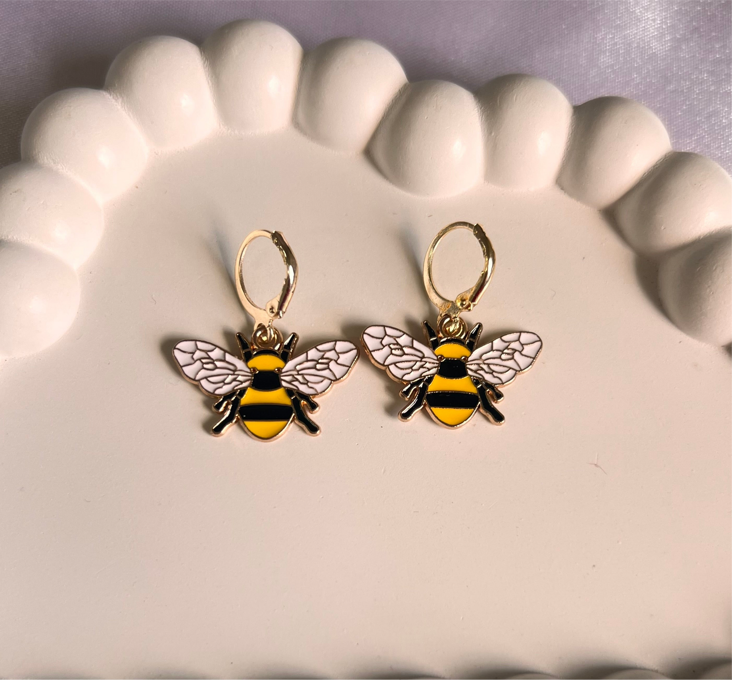 Queen Bee Hoops Earrings