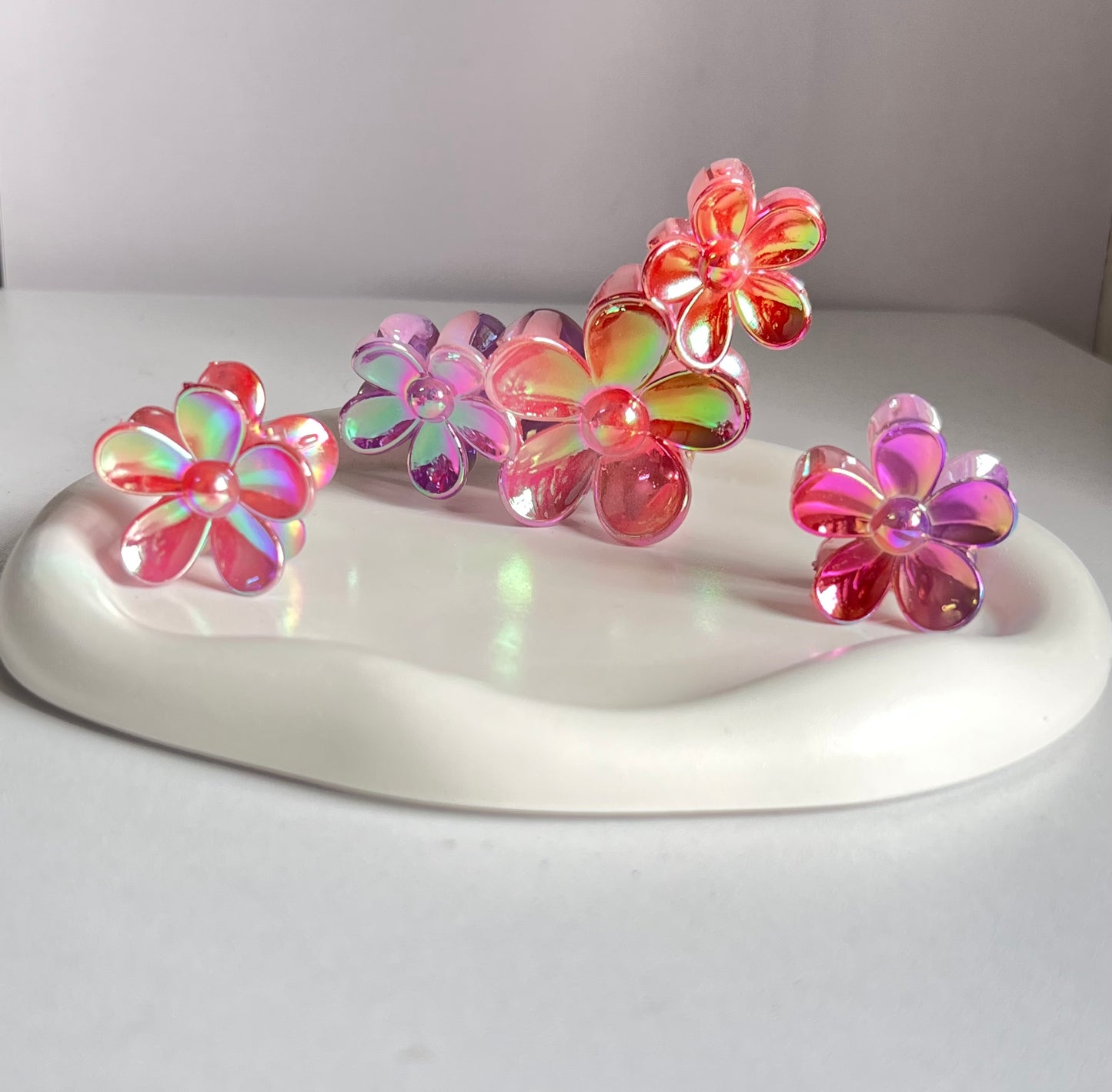 Aurora Bloom Trio Claw Clips - Purplish Brown