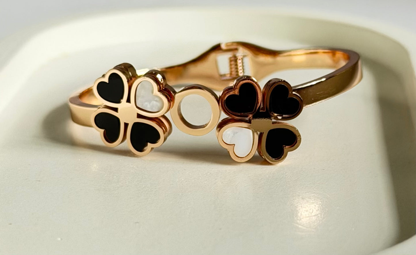 Twin Bloom Anti-Tarnish Kada Bracelet- Baby Size ( Lean Wrist Fit)