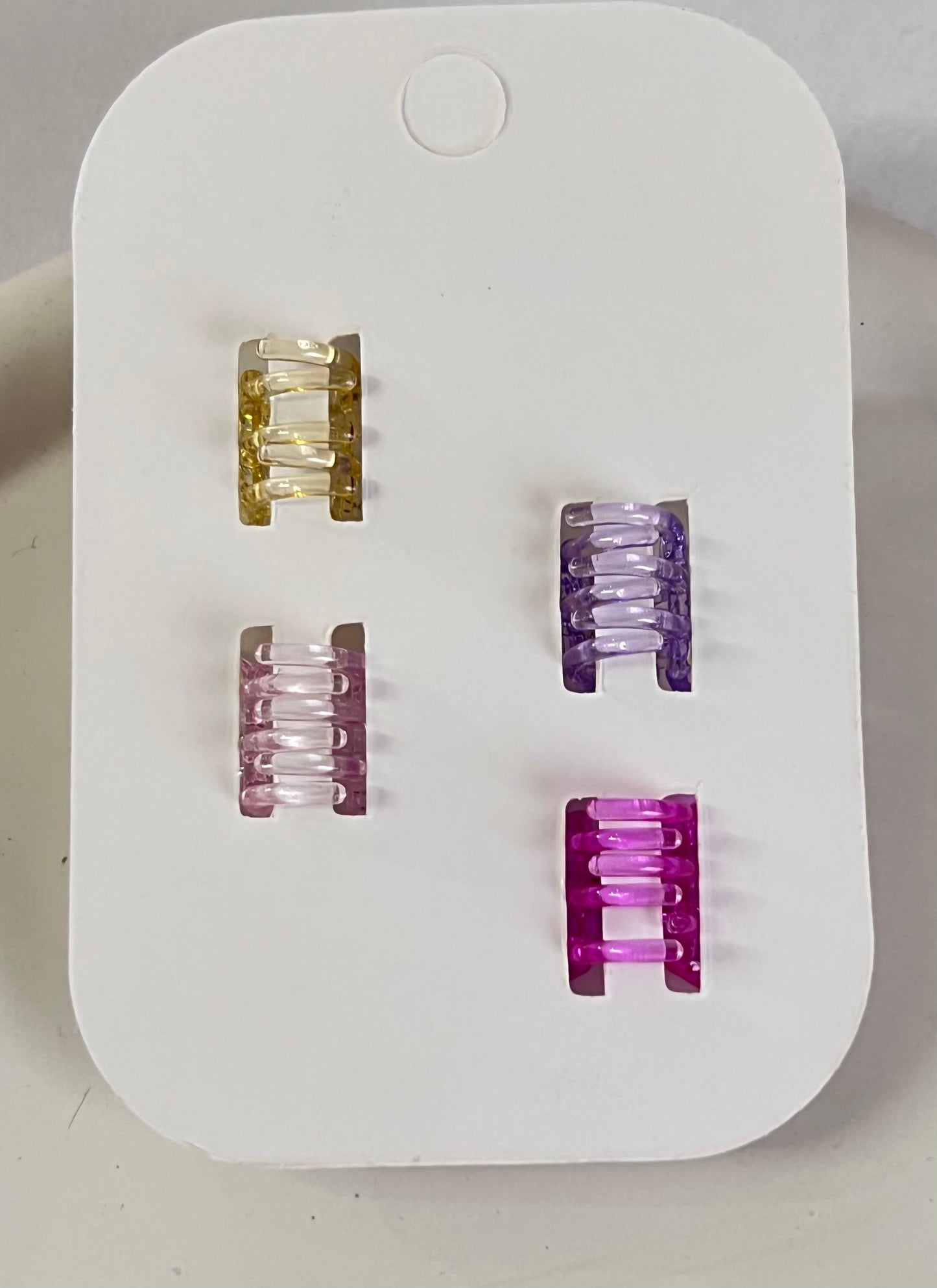 Rainbow Wings Mini Butterfly Combo Clips - ( Purple, Yellow, Dark Pink & Light Pink)
