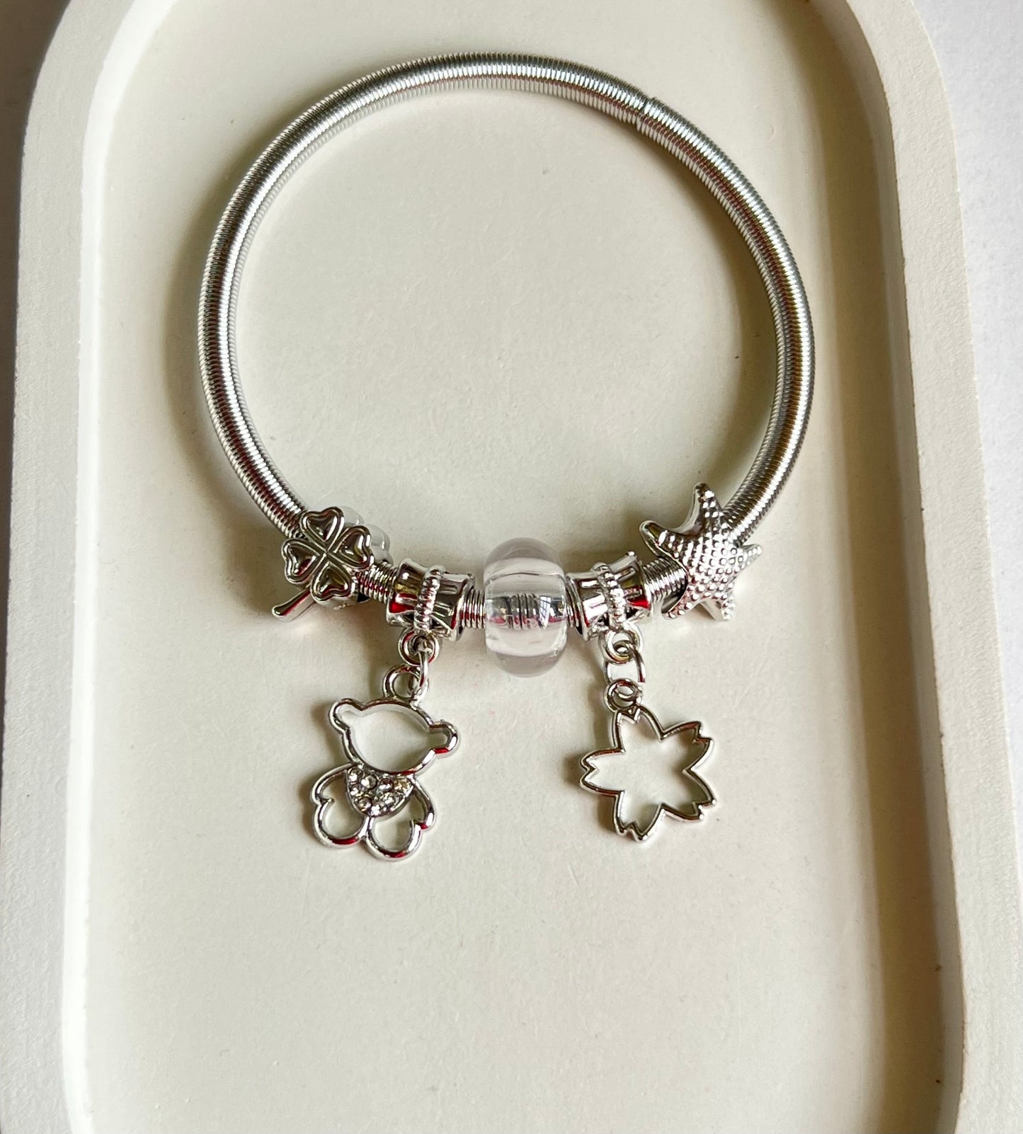 Teddy’s Garden Pandora Style Charm Bracelet