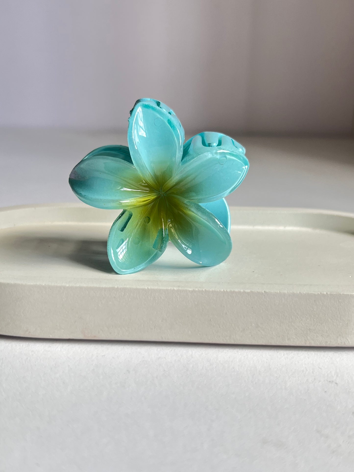 Blossom & Heart Mini Hair Clip Combo - Teal Blue