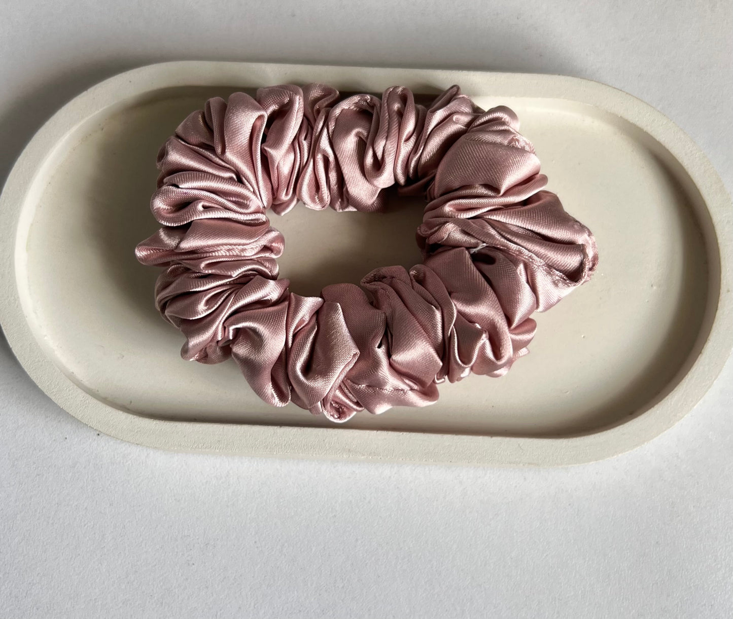 Soft Elegance Satin Scrunchies - Mauve