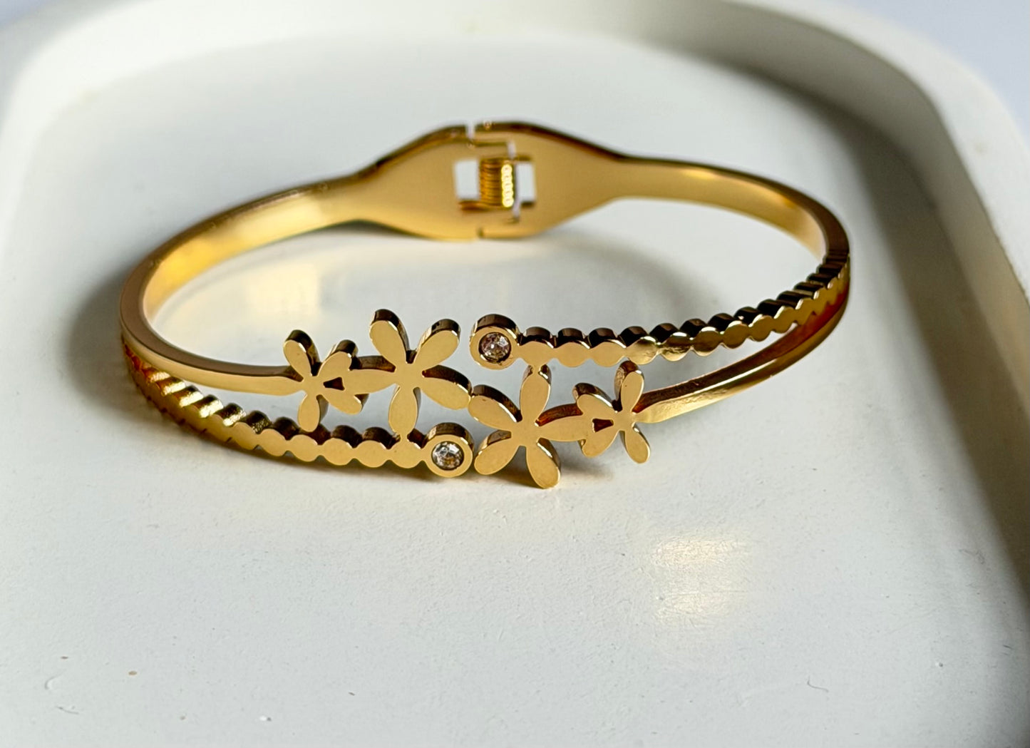 Enchanted Garden Anti Tarnish Kada Bracelet - Baby Size