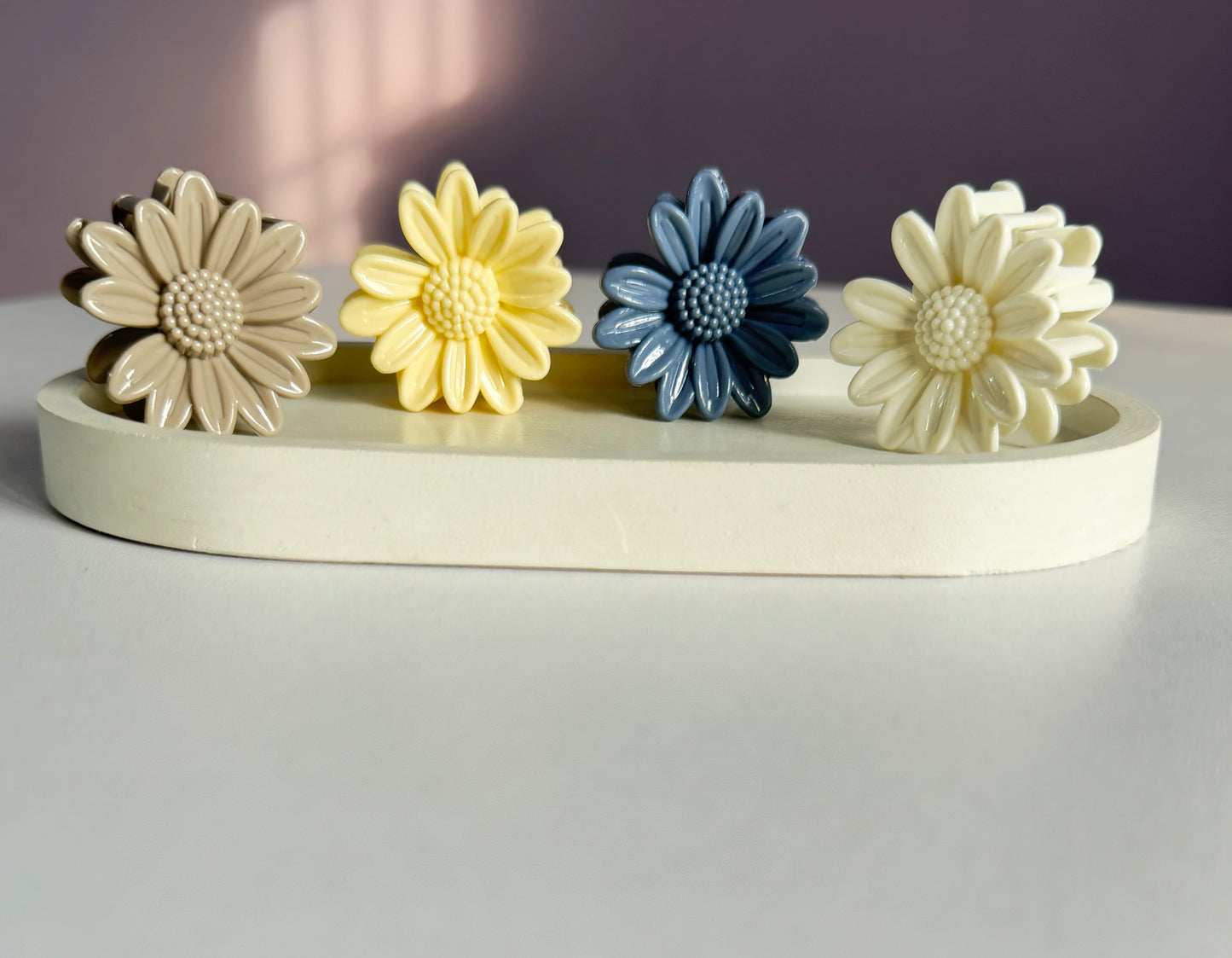 Mini Sunflower Hair Clips - Pack of 4