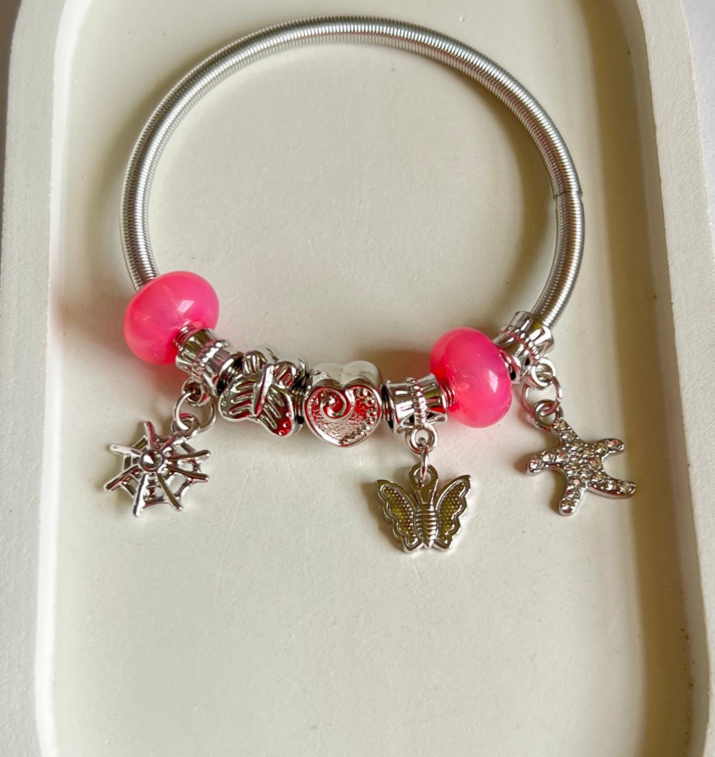 Rose Tide Pandora Style Charm Bracelet