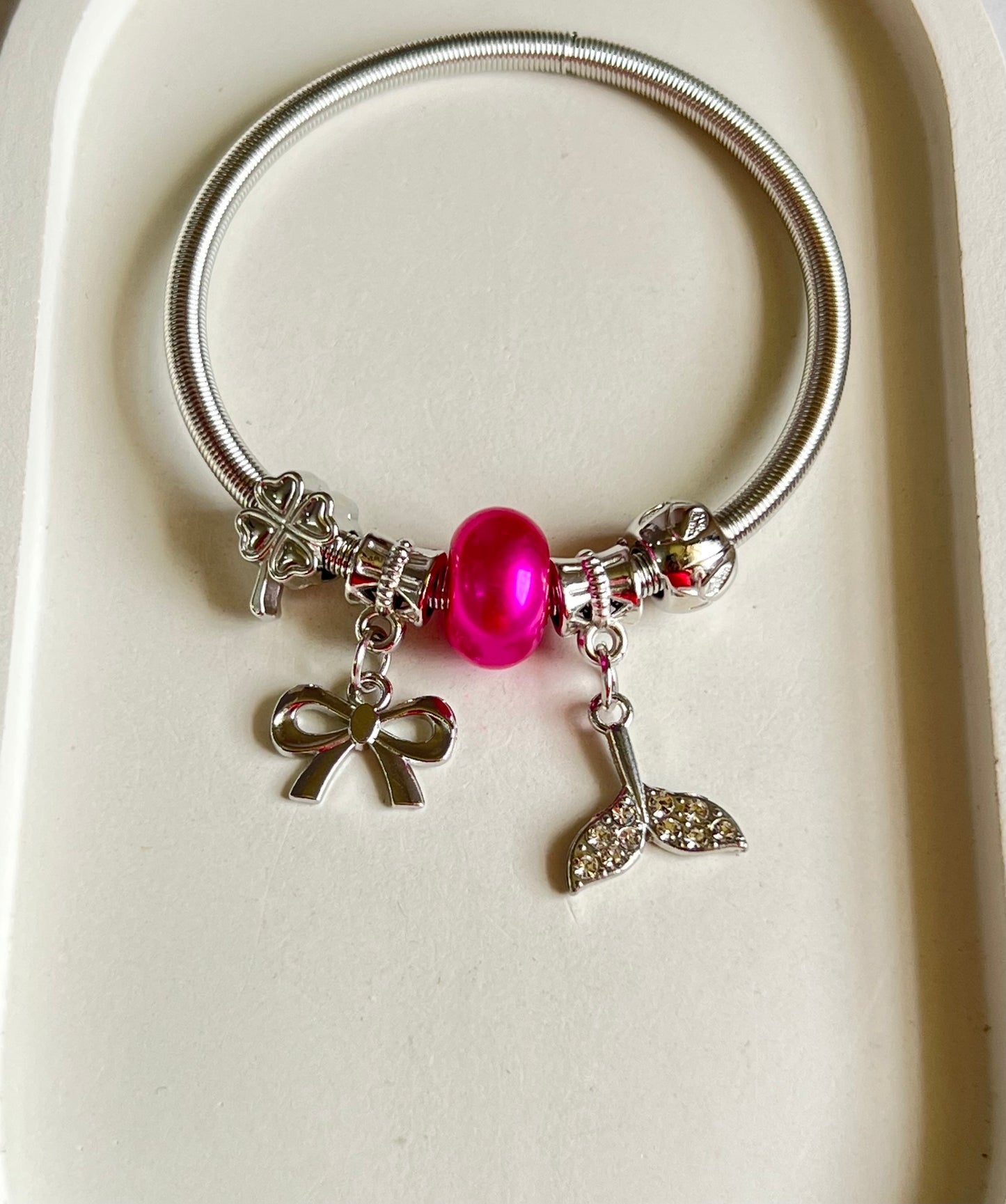 Moonlit Ribbon & Ocean Pandora Style Charm Bracelet