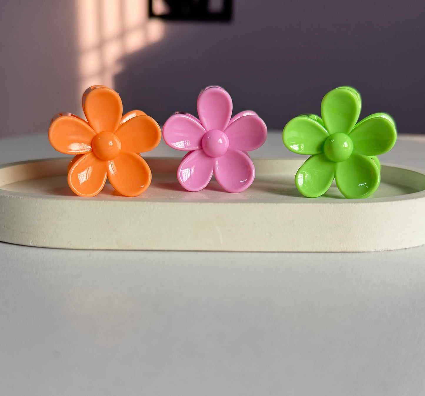 Mini Blossom Hair Clips Set - Pack Of 3