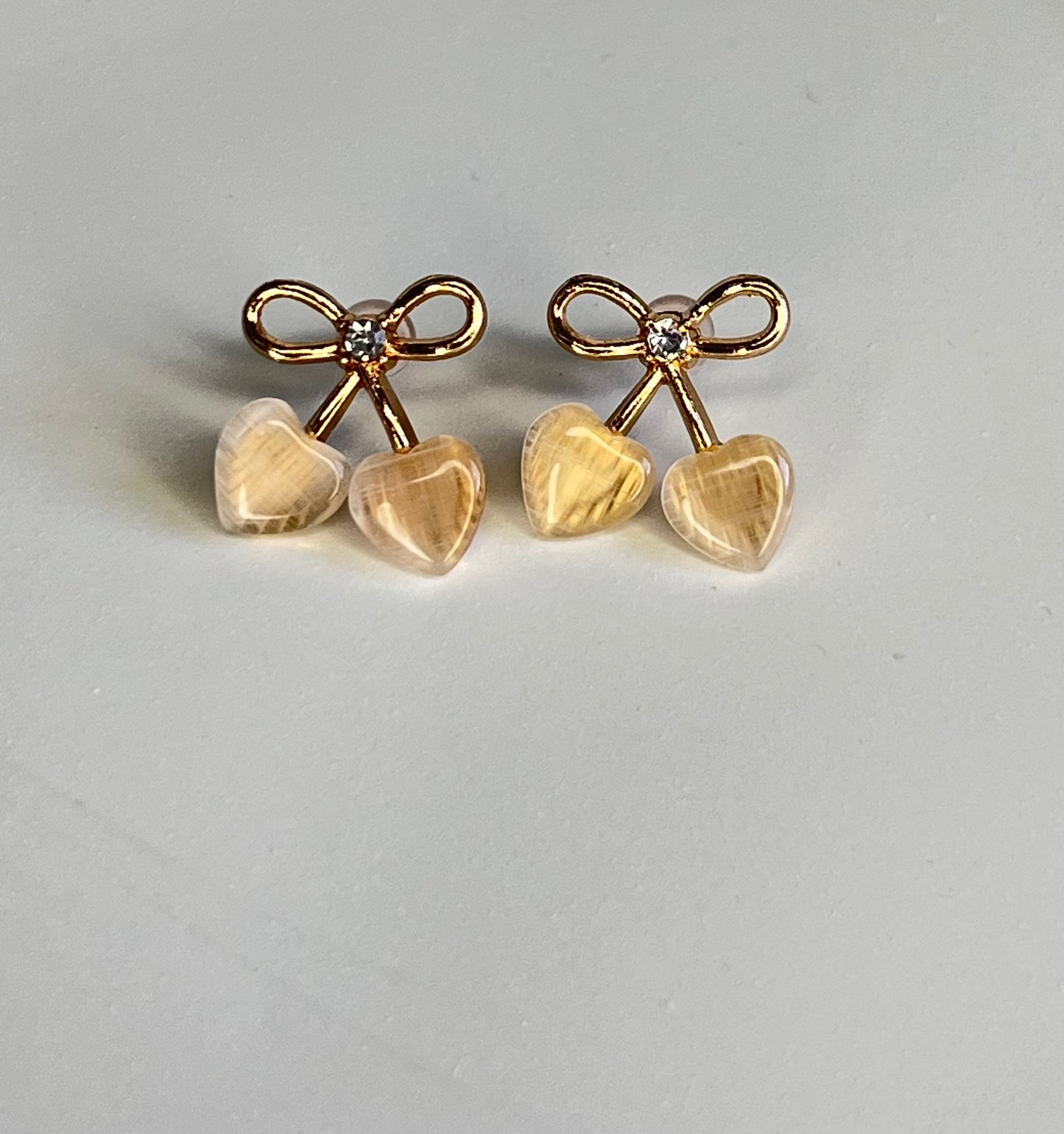 Cute Heart Bow Earrings