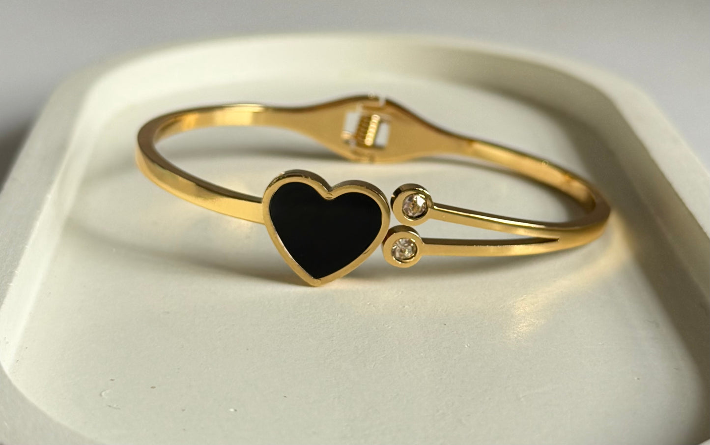 The Azure Heart Anti Tarnish Kada Bracelet-Gold- Regular Size