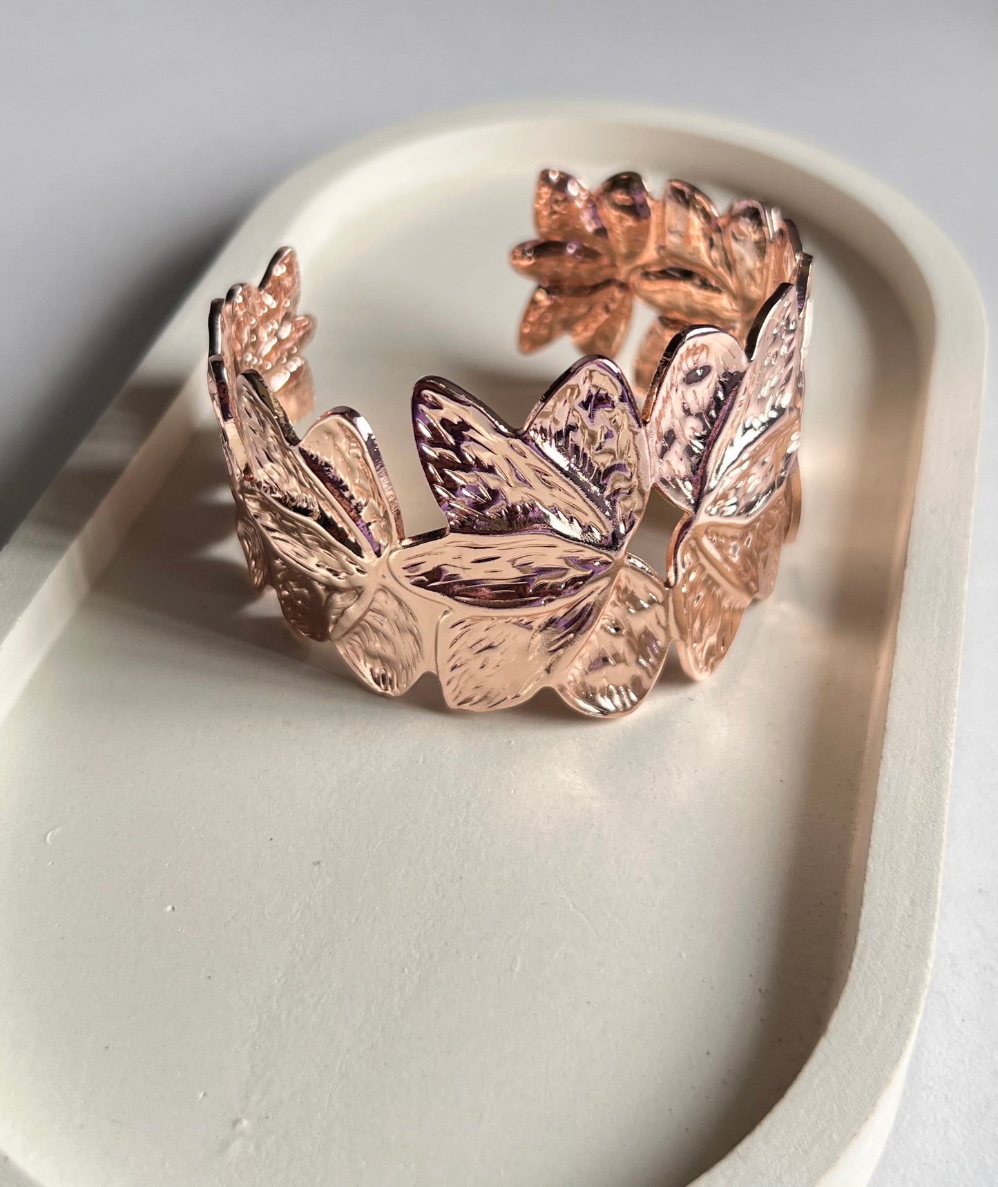 Iconic Edge Cuff Bracelet- Rose Gold