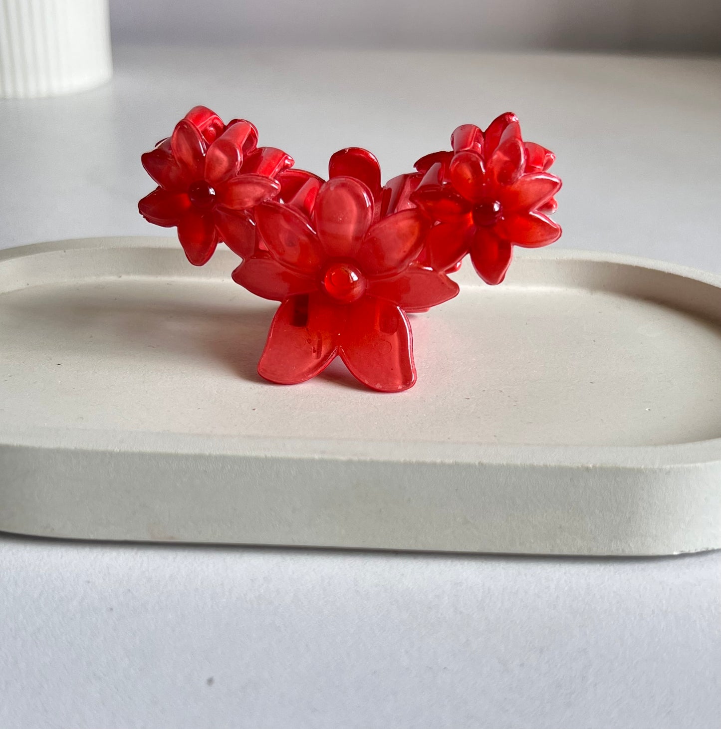 Spring Bloom Mini Combo Hair Clip - Blue & Red