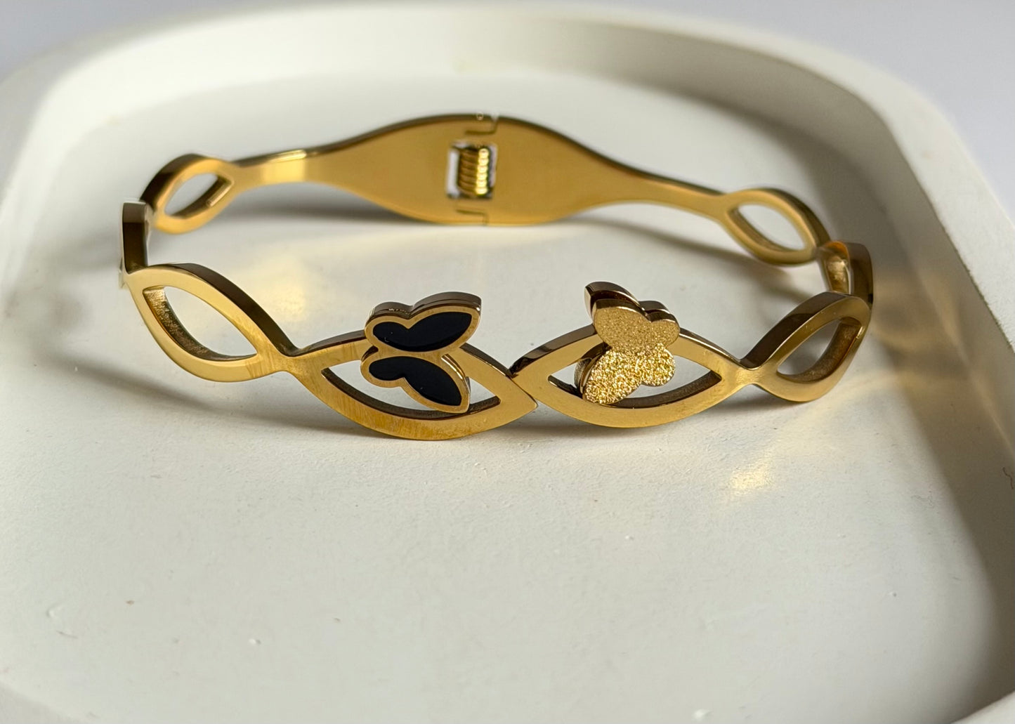 Azure Butterfly Anti Tarnish Kada Bracelet - Regular Size