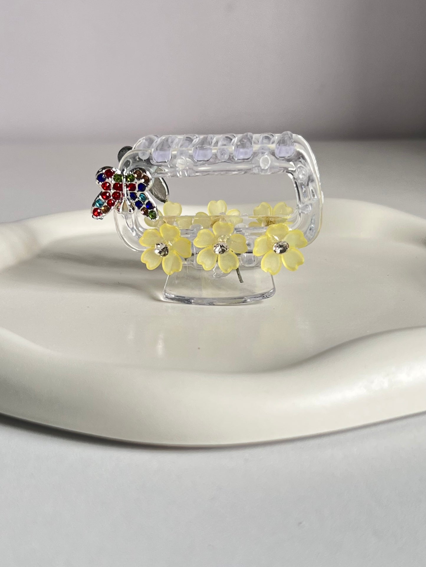 Garden Whimsy Claw Clip - Yellow