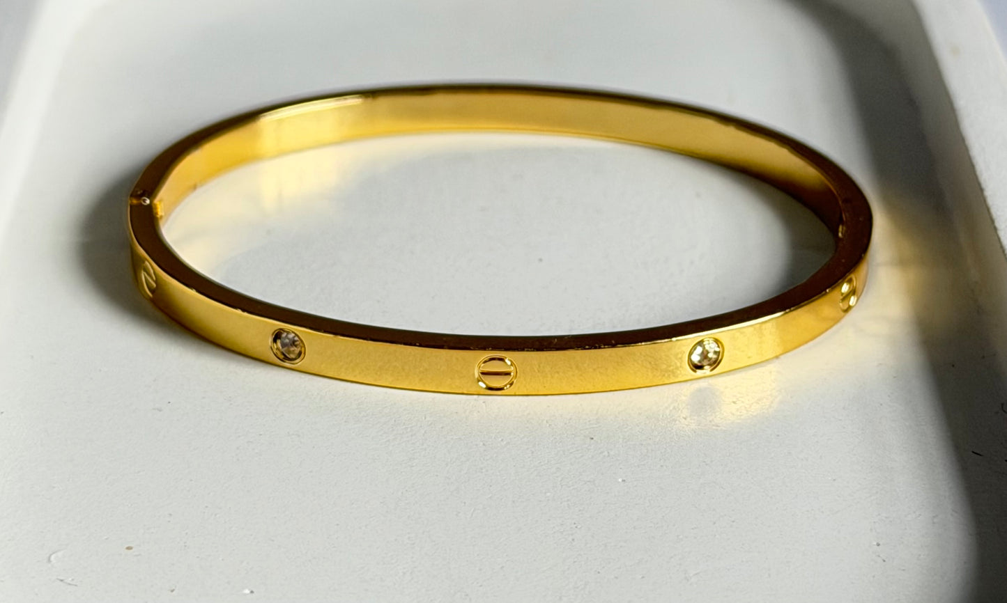 The Icon Anti Tarnish Bangle Type Kada Bracelet - Medium Size