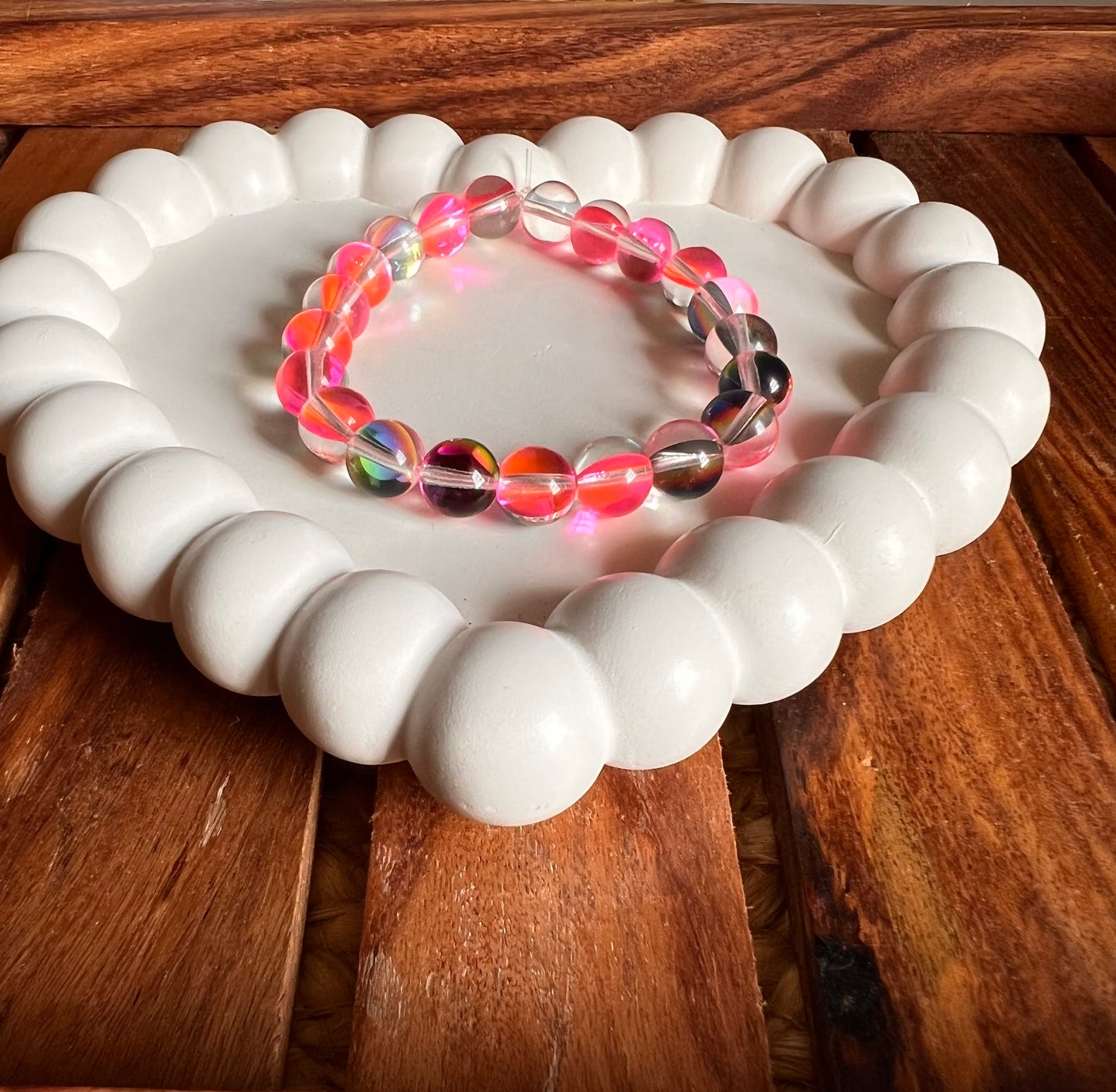 Blush Bliss Aura Beads Bracelet
