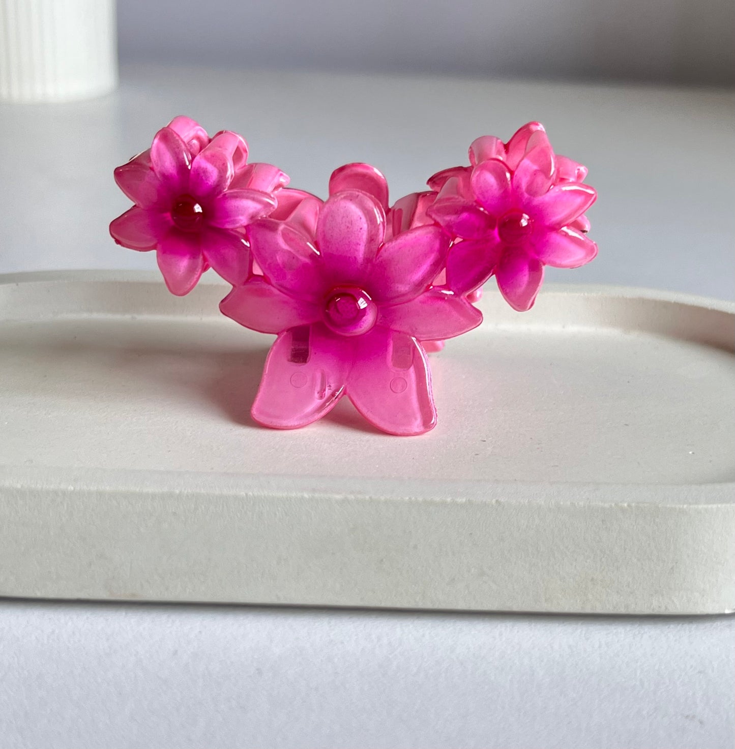 Spring Bloom Mini Combo Hair Clips - Orange & Pink