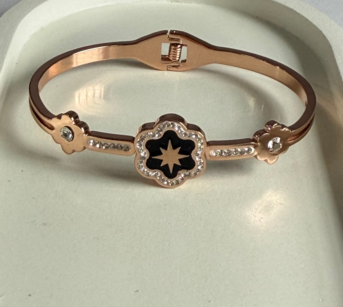 Starlit Blossom Anti-Tarnish Kada Bracelet ( Regular Size)