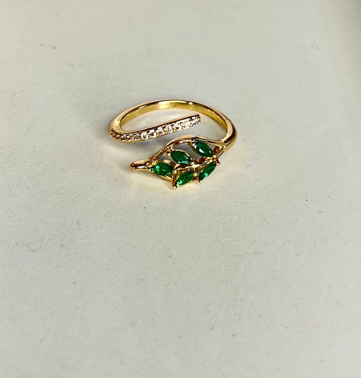 Leaf Line Ring- Anti Tarnish & Adjustable