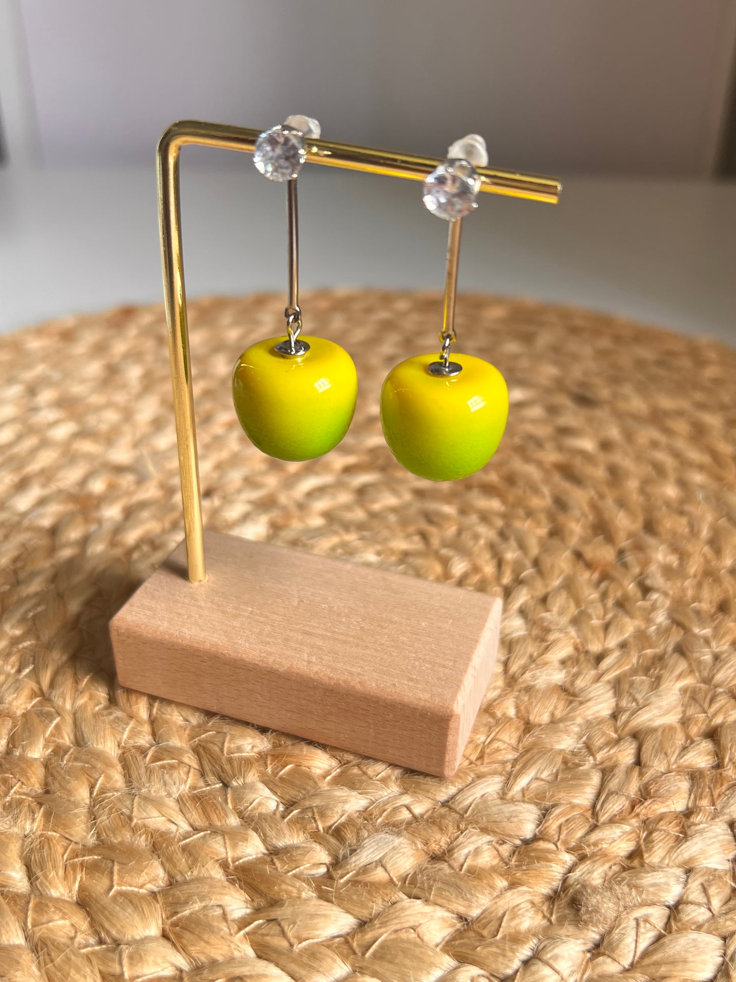 Korean Style Green Apple Earrings
