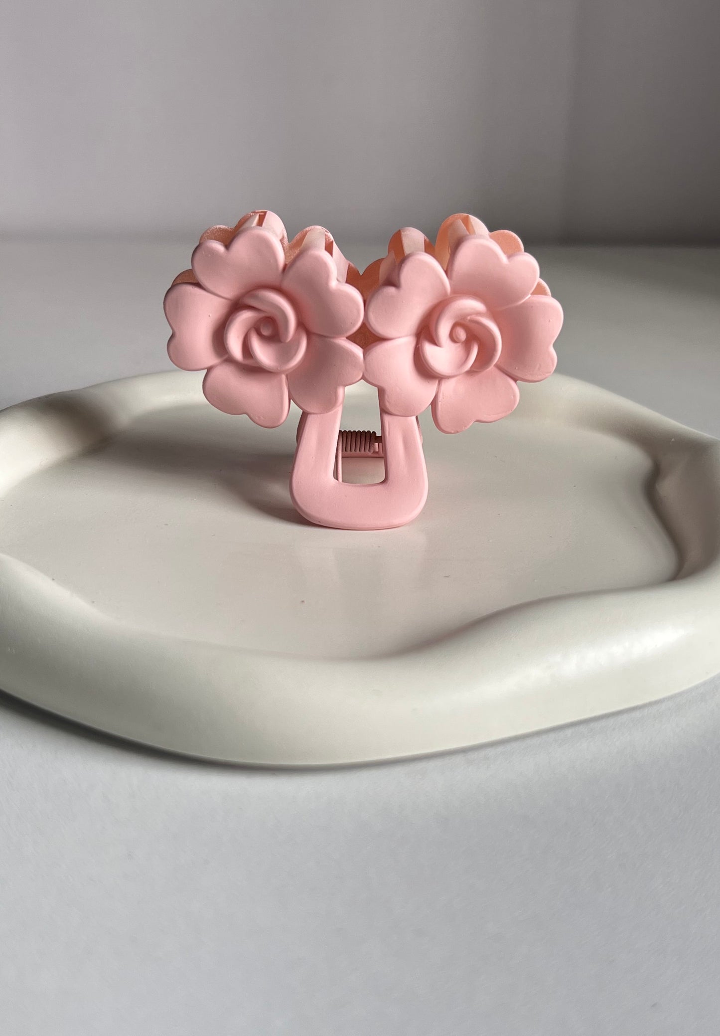 Duo Blossom Claw Clip - Rose