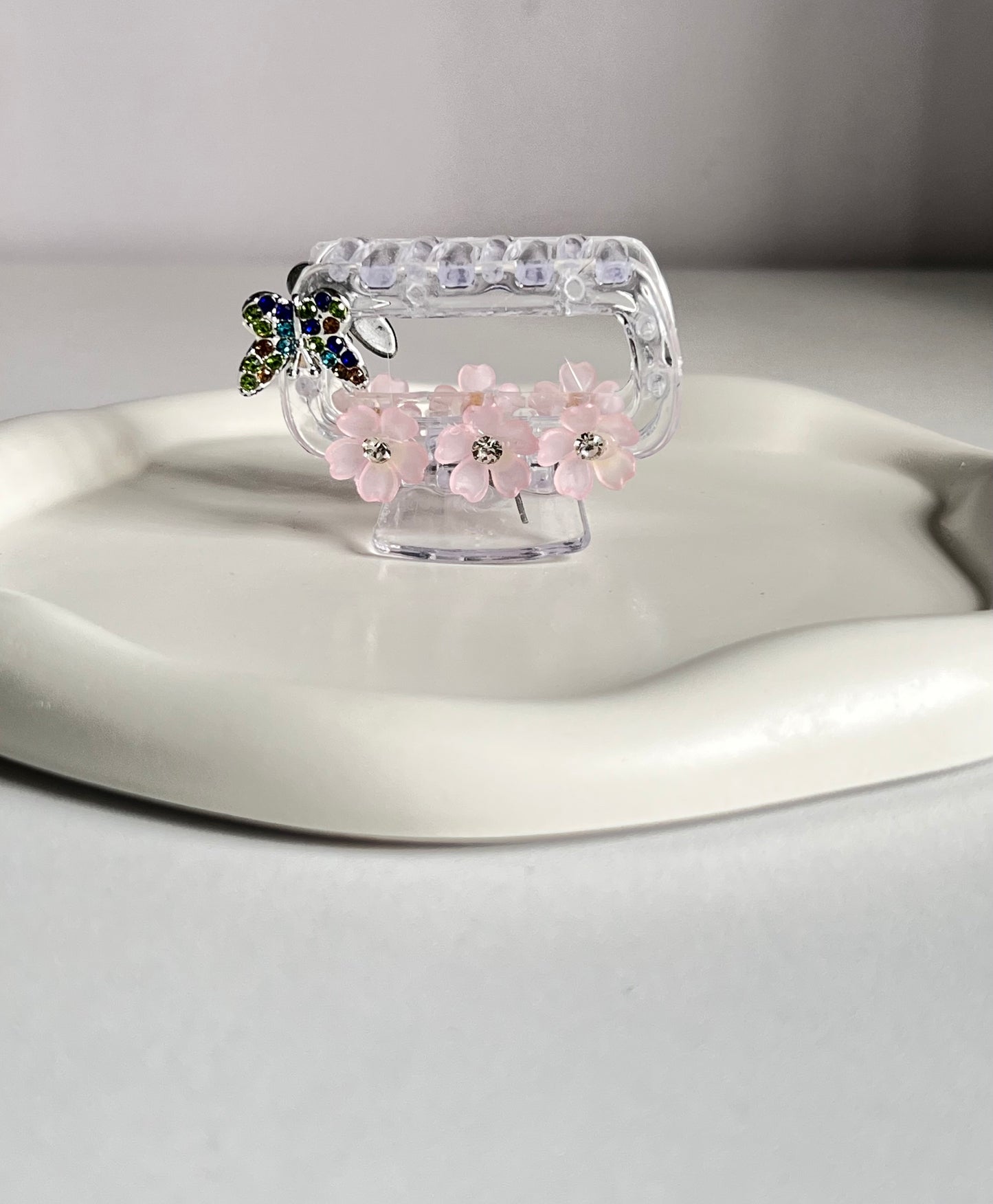 Garden Whimsy Claw Clip - Pink