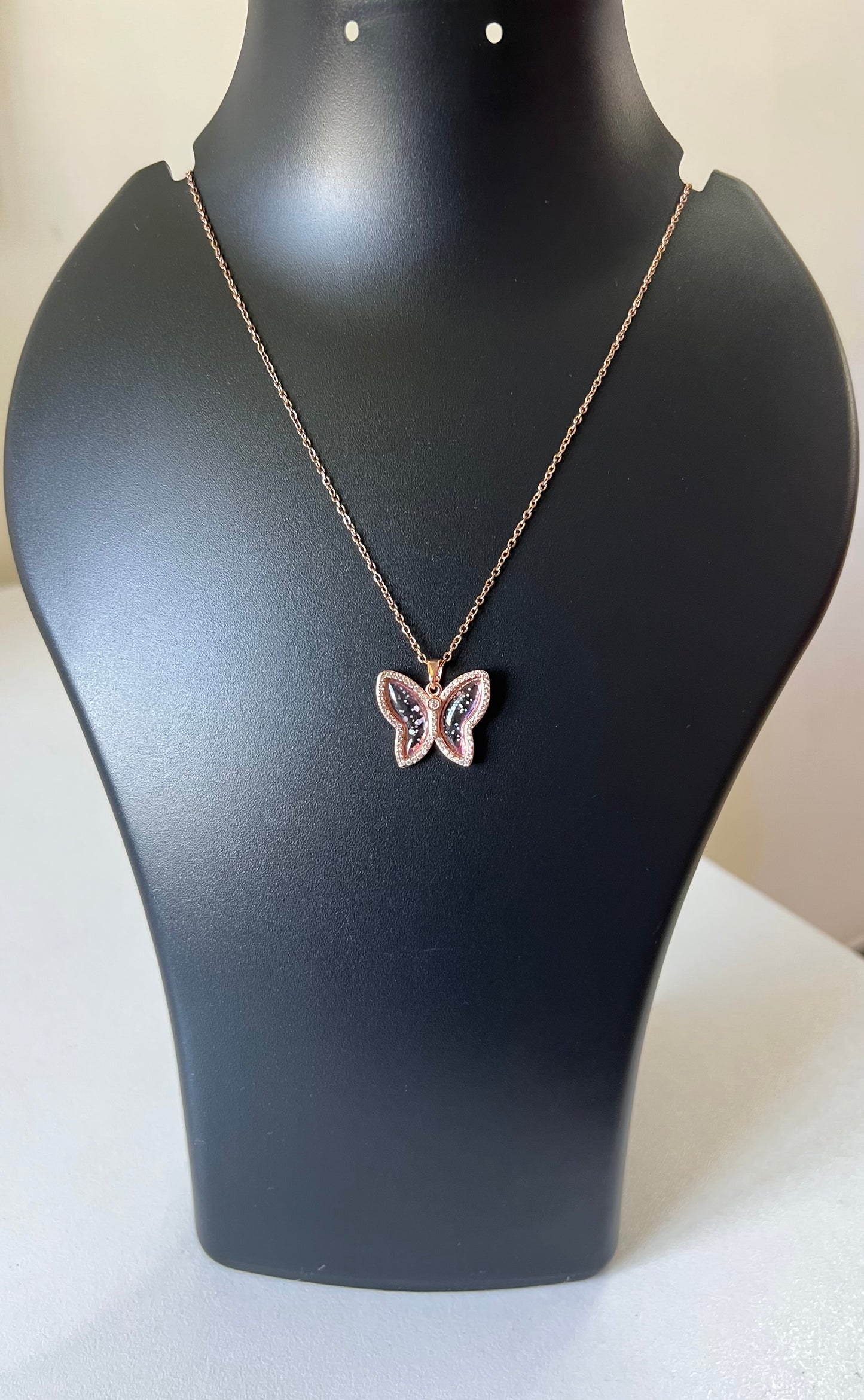 Flutter Gleam - Anti Tarnish Butterfly Pendant Neck Chain