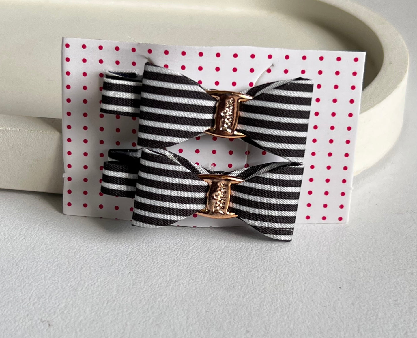 Pinteresty Bow Clip  ( 2 Pieces) - Black