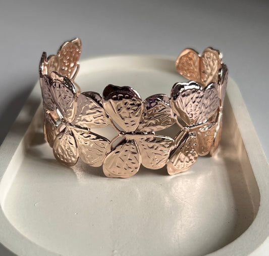 Wings Of Grace Butterfly Cuff Bracelet - Rose Gold