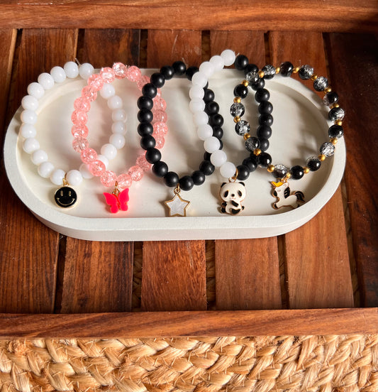 Cute Beads Bracelets- Set Of 5