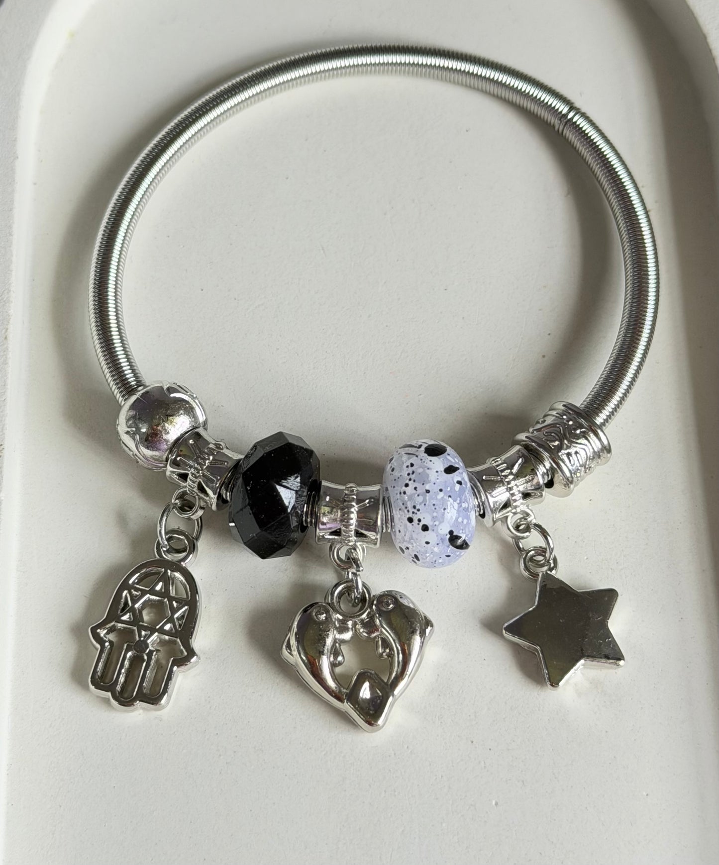 Oreo Sparkle Pandora Style Charm Bracelet